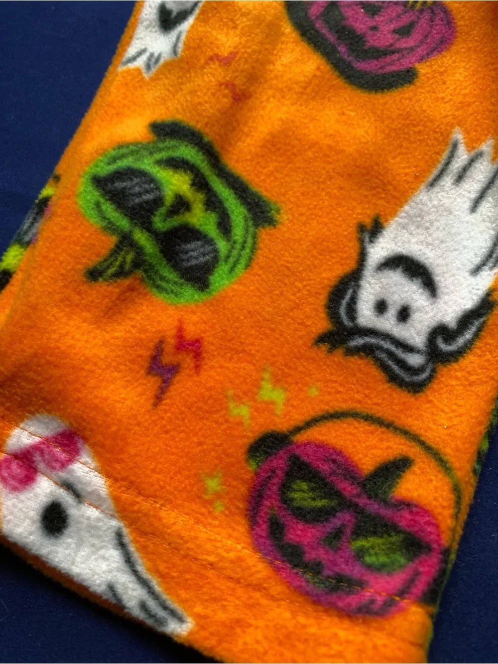 New Hyde & Eek! Halloween Orange Pumpkin & Ghost Fleece Pajama Pants 18M